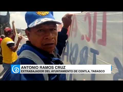 Ex trabajadores de Tabasco acusan desatención del gobernador; protestan en CDMX