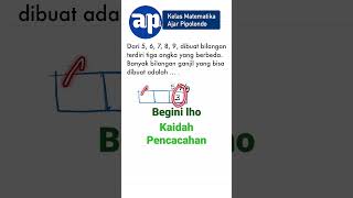 Kaidah pencacahan (perkalian) matematika #shorts #kaidahpencacahan