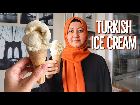 Turkish Ice Cream “Dondurma” With 3 Ingredients | Legendary Stretchy Texture