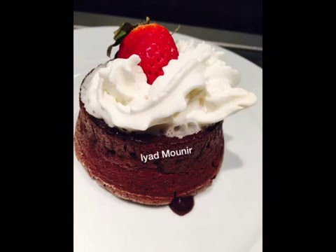 طريقة عمل فوندون بالشوكولا الذائبة اللذيذة مقدم مع ايسكريم الفراولة من مطبخ ام اياد منير