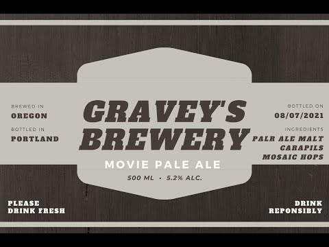 MoVie Pale Ale 5.2% Homebrew Review 2022 | MoVie Pale Ale Brewing Recipe At Home | Gravey's Brewery