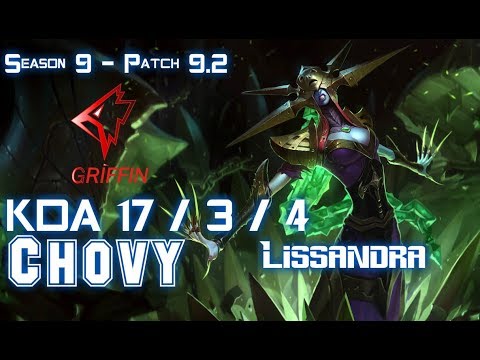 GRF Chovy LISSANDRA vs TALON Mid - Patch 9.2 KR Ranked