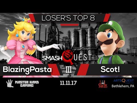 SmashQuest 3 - BlazingPasta (Peach) vs. Scot! (Luigi) - Loser's Top 8