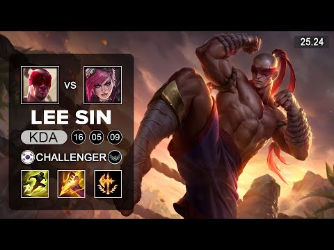 Lee Sin vs Vi Jungle - KR Challenger - Patch 25.24 Season 15