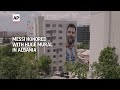 Messi honored with huge mural in Albania - Video