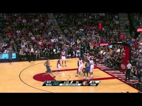 Javale McGee RIDICULOUS block on Wesley Matthews (Mar. 22, 2011)