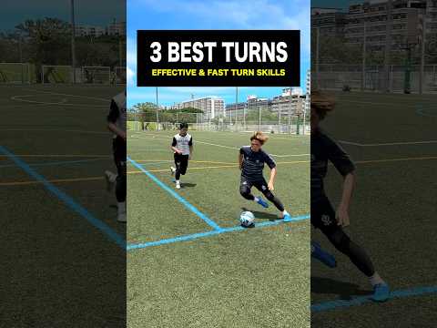 LEARN 3 EFFECTIVE TURNS!👍⚽️#shorts #football #soccer #footballskills #soccerskills