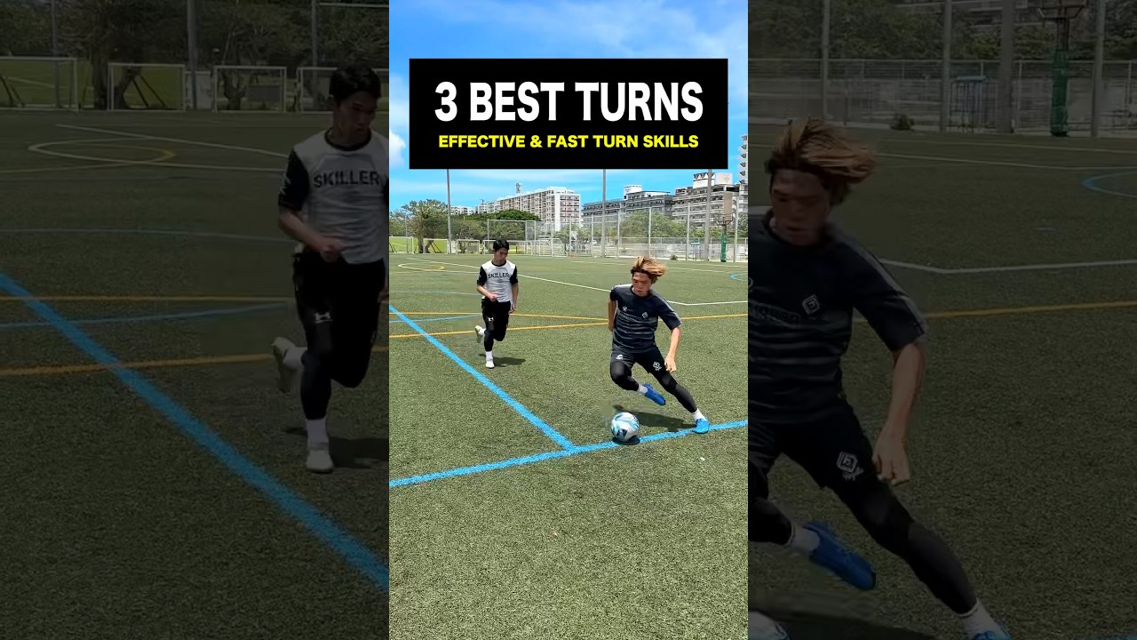 LEARN 3 EFFECTIVE TURNS!👍⚽️#shorts #football #soccer #footballskills #soccerskills