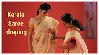 How to wear a Kerala Sari?