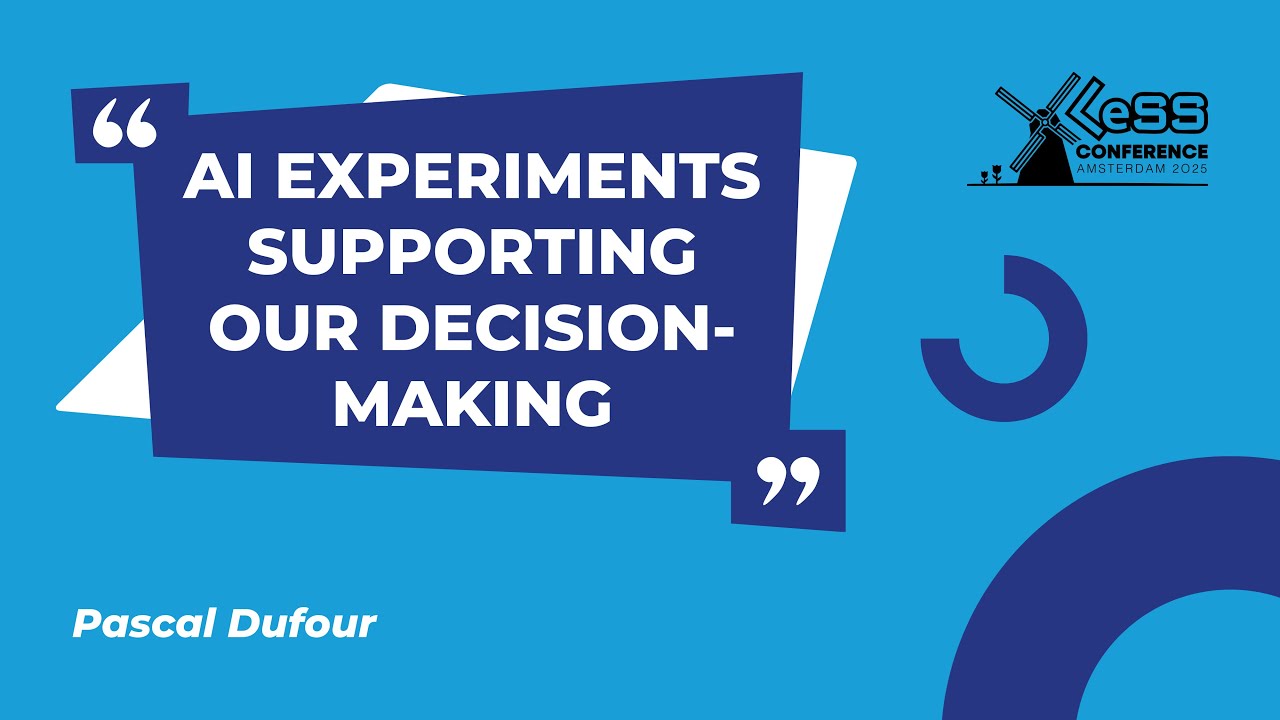 AI experiments supporting our decision-making - Pascal Dufour