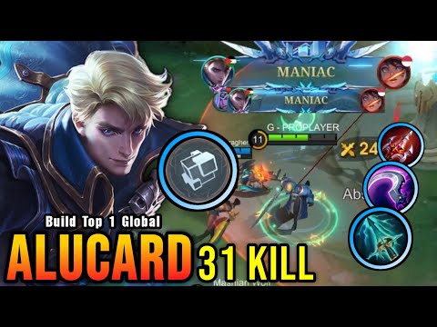 31 Kills + 2x MANIAC!! New Alucard One Hit Build and Emblem!! - Build Top 1 Global Alucard ~ MLBB