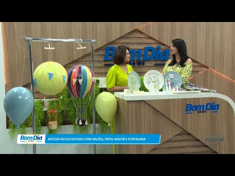 Artesã faz esculturas com balões, papel machê e porcelana 06 02 2023