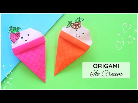 Origami Ice Cream Paper Craft Tutorial