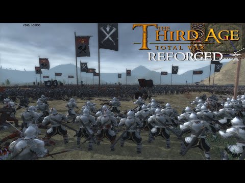 (MASSIVE BATTLE) third age total war GONDOR VS MORDOR,ISENGARD(15,000)