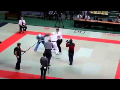 Referee Knocks Out Both Fighters