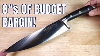 SUNLY 8” CHEF KNIFE REVIEW 🔪 BEST BUDGET KNIFE UNDER $55? WORTH IT OR NOT!