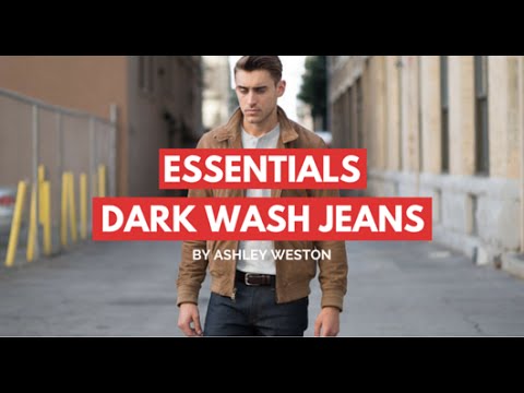 Dark Wash Jeans/Denim - Men's Wardrobe Essentials - indigo, blue Video