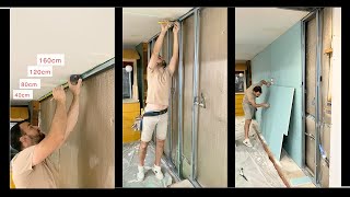 🔧 Drywall Wall: How to Build a PERFECTLY Straight & Leveled Furring Wall 🚧