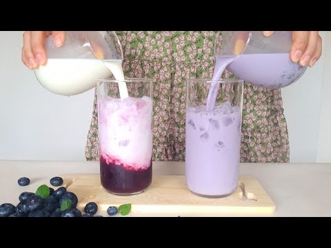 Blueberry Yogurt Drink (No Blender)