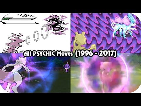 Evolution of Pokémon Moves - PSYCHIC (1996 - 2018)