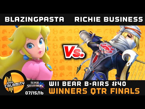 WBB #40 | BlazingPasta (Peach) vs Richie Business (Sheik) - Winners Qtr Finals - Smash Wii U