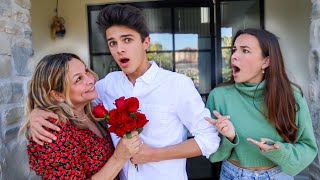 FLIRTING WITH HER MOM TO SEE HOW CRUSH REACTS.. (awkward)