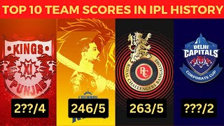 Top 10 Scores in IPL History | RCB | CSK | KXIP | DC | MI