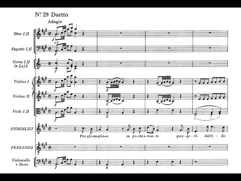 Mozart, Così fan tutte - Duetto N. 29 "Fra gli amplessi" (score)