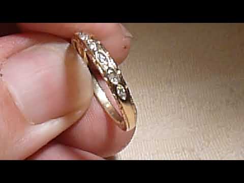 9 Ct Gold Diamond Ring UK Hallmark CJ Birmingham