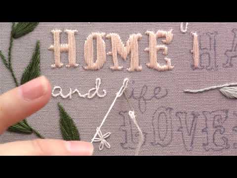 How to Embroider Letters Using the Stem Stitch