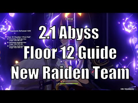 2.1 Spiral Abyss Floor 12 guide - 9 stars with New Raiden / Eula Team