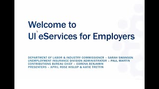 UI eServices Webinar: Employers 9/12/23