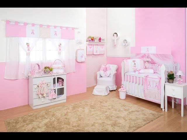 Quarto para Bebê sem Cama Babá Bailarina Rosa | Ref:  41992