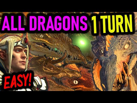 Imrik Dragon Battles EASY (in 1 Turn!) Legendary Campaign Mastery Total Warhammer 3 Immortal Empire)
