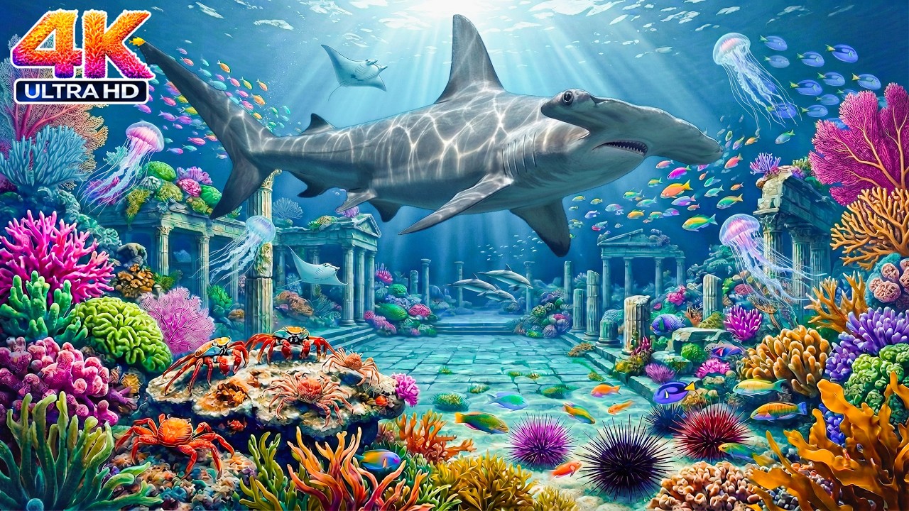 UNDERWATER PARADISE 4K 🌊 Tropical Coral, Vibrant Fish & Giant Sea Turtles – Deep Relaxation 💤
