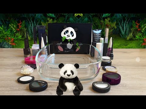 Panda ! Mixing Makeup Eyeshadow Into Slime! Slime Series #13