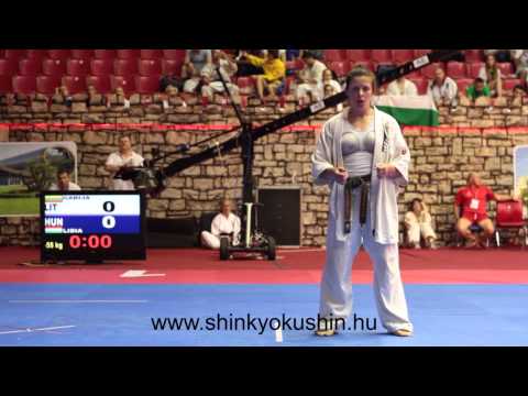 Lídia Körmöndi vs Gudeliauskaite Gabija - EUROPEAN SHINKYOKUSHIN KARATE CHAMPIONSHIP, 2014 BAKU