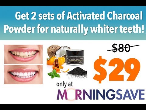 2-Pack: Coconut Activated Charcoal Teeth Whitening Powder
