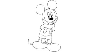 How to draw Mickey Mouse - Easy step-by-step drawing lessons for kids