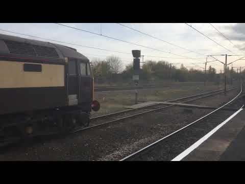 57305 leaves Darlington working the 5M59 Carlisle to Leicester L.I.P.