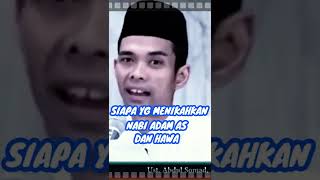 Download lagu Siapa yang menikahkan Nabi Adam AS dan Hawa? | Ustadz Abdul Somad #shorts mp3
