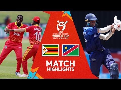 Zimbabwe v Namibia | Match Highlights | U19 CWC 2024