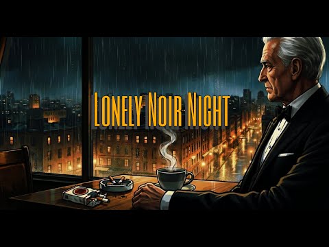 Old Soul Noir Night Café ☕ Rainy City Lights & 1960s Jazz Mood