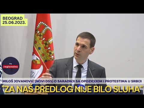 Zašto Novi DSS ne učestvuje na protestima u Srbiji otkrio Miloš Jovanović!