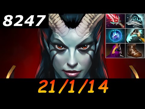 Dota 2 Queen of Pain 8247 MMR 21/1/14 (Kills/Deaths/Assists) Ranked Full Gameplay