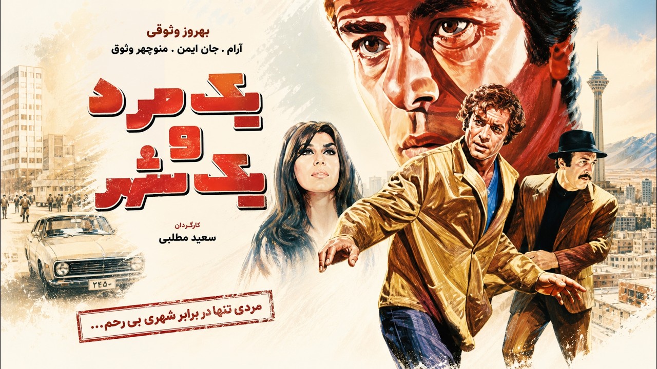 یک مرد و یک شهر|بدون سانسر و رنگی شده- بهروز وثوق
