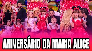 VIRGÍNIA MOSTRA FESTA DE ANIVERSÁRIO DA MARIA ALICE 