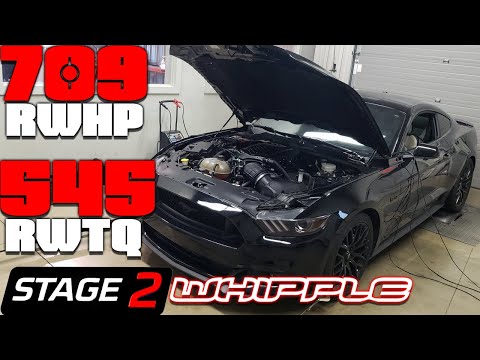 2015 Mustang GT Stage 2 Whipple Supercharger (w/ BBK Headers) 700+ RWHP dyno @ Brenspeed