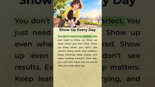 Show Up Every Day 💪 | Motivational English for Beginners #learnenglish #englishshorts