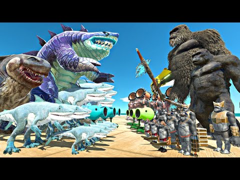 Mutant Primates Fights in Ballista Arena | King Shark vs KONG 2024 - Animal Revolt Battle Simulator